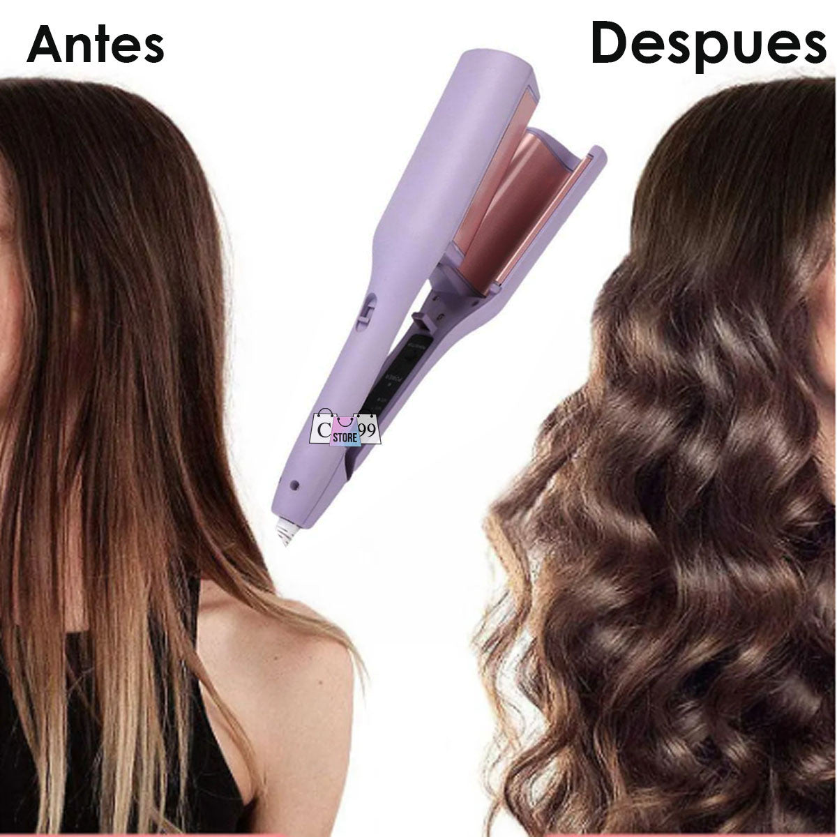 Plancha de Ondas Naturales Cabello Radiante en Minutos